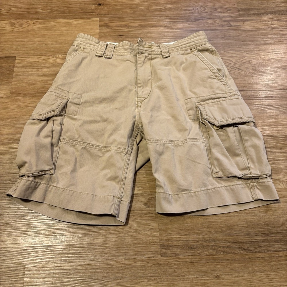 Polo Ralph Lauren Shorts Men's 33 Beige Khaki Cargo Chino Utility Canvas Classic